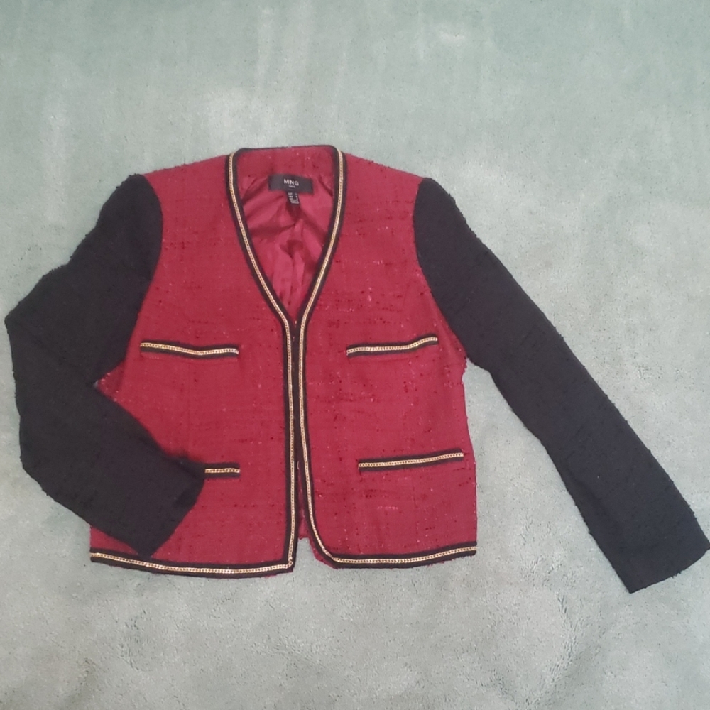 MNG Suit Red & Black Blazer